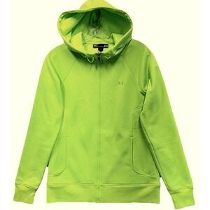 Under Armour Women's Storm Fleece Full-Zip Neon Green Hoodie Size SM/P Workout
